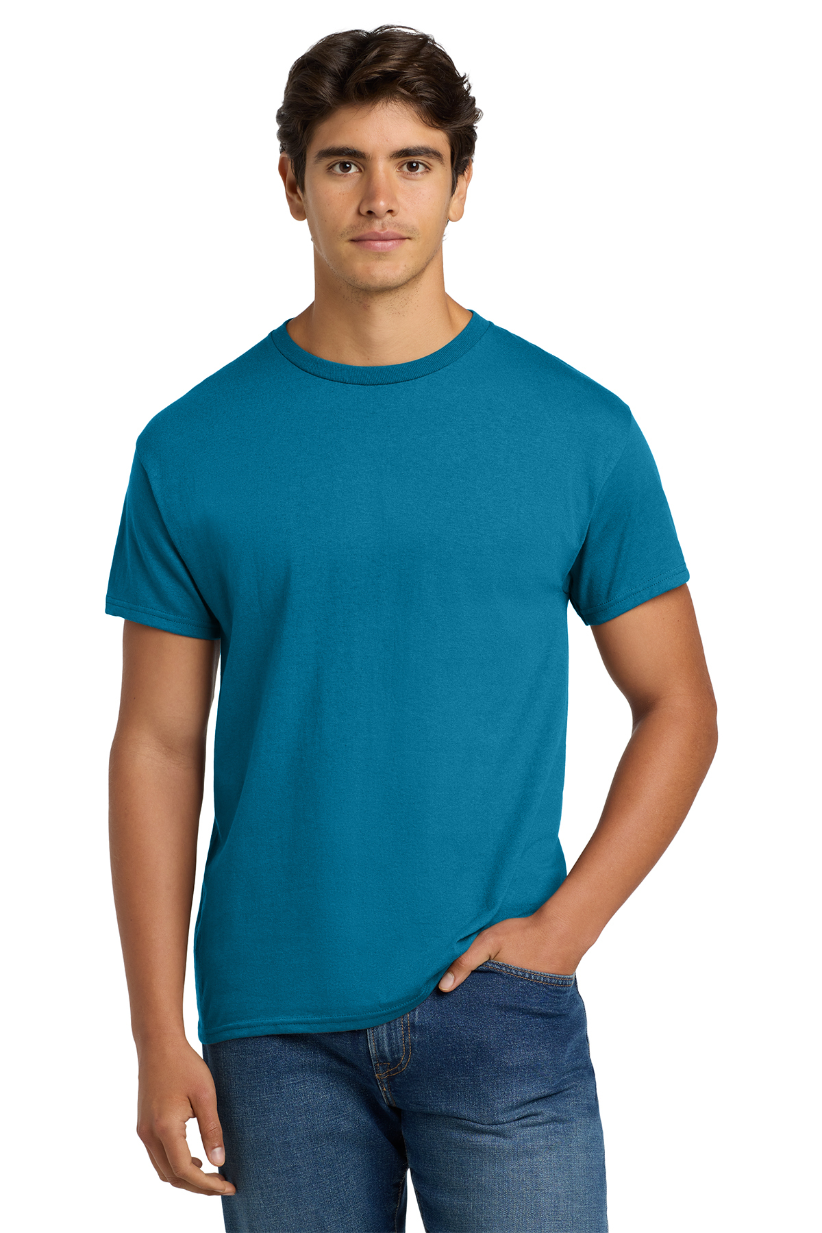Hanes EcoSmart 50/50 Cotton/Poly T-Shirt | Product | SanMar