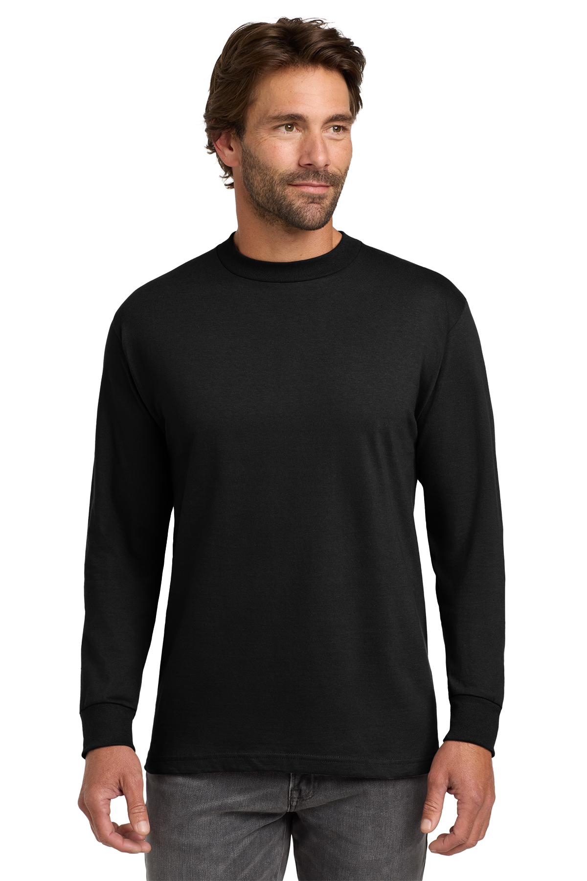 Hanes Beefy-T 100% Cotton Long Sleeve T-Shirt | Product | SanMar