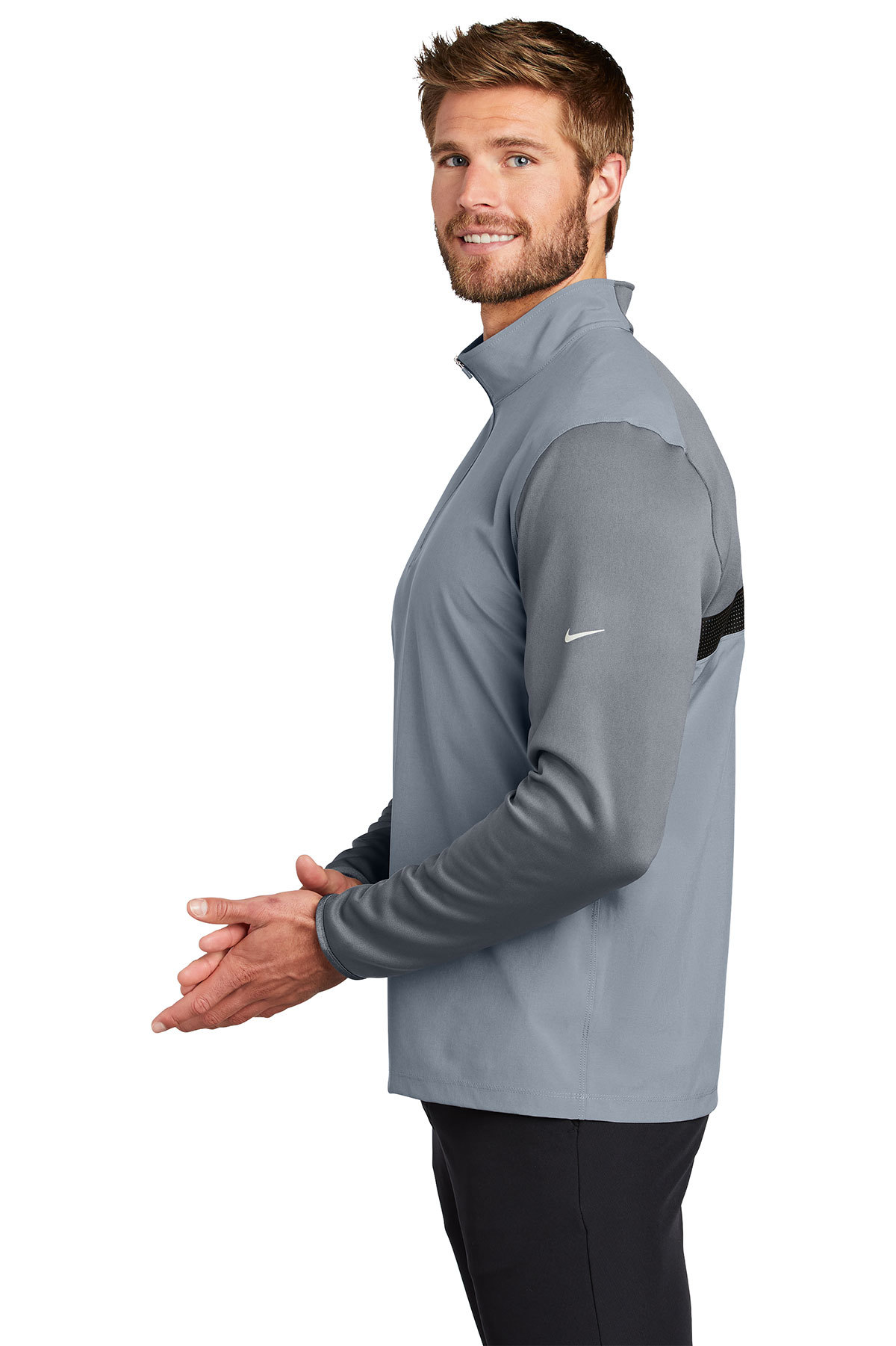 Nike Dri-FIT Fabric Mix 1/2-Zip Cover-Up | Product | SanMar