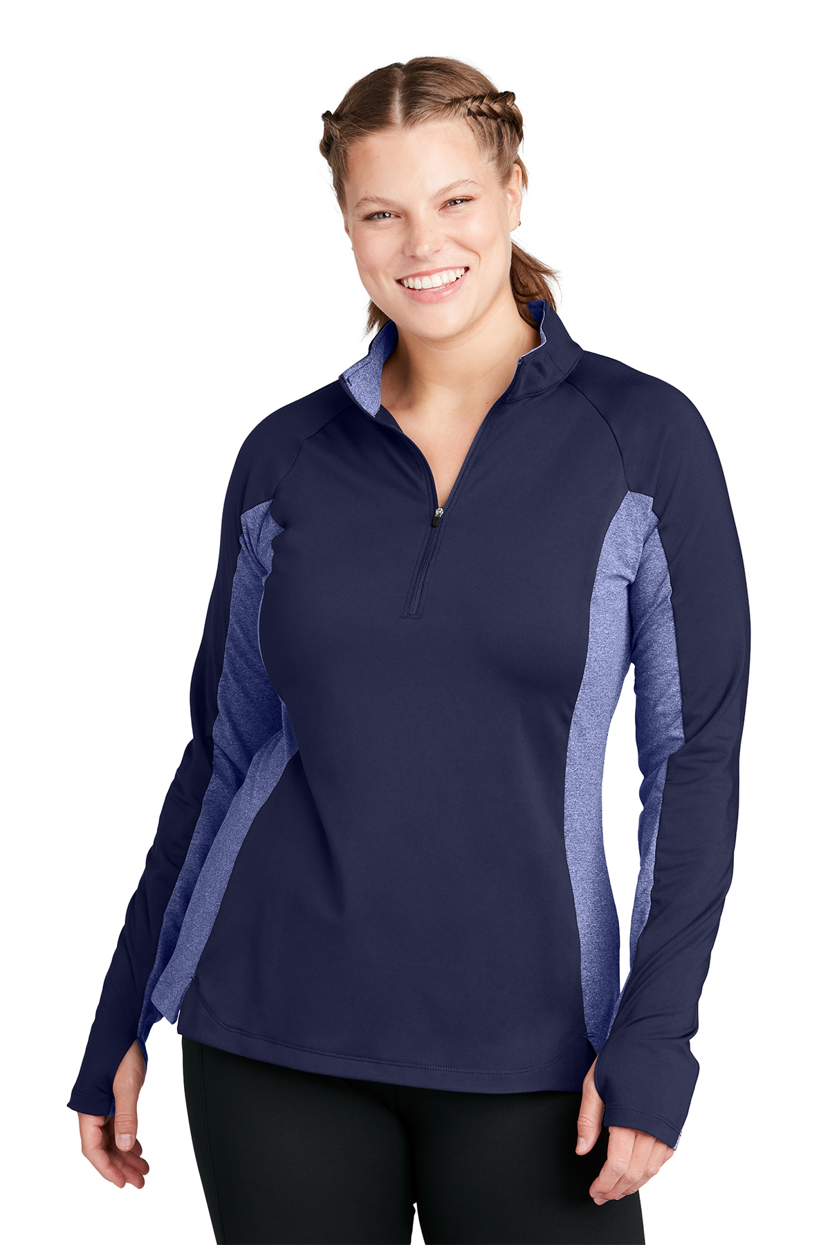 Sport-Tek Women's Sport-Wick Stretch Contrast 1/4-Zip